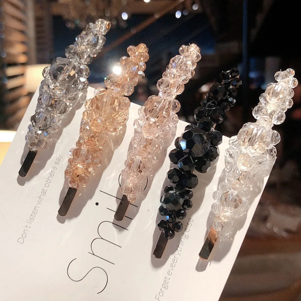 М мизм INS Стиль Кристалл заколки для волос женщин Элегантный Флора девушки