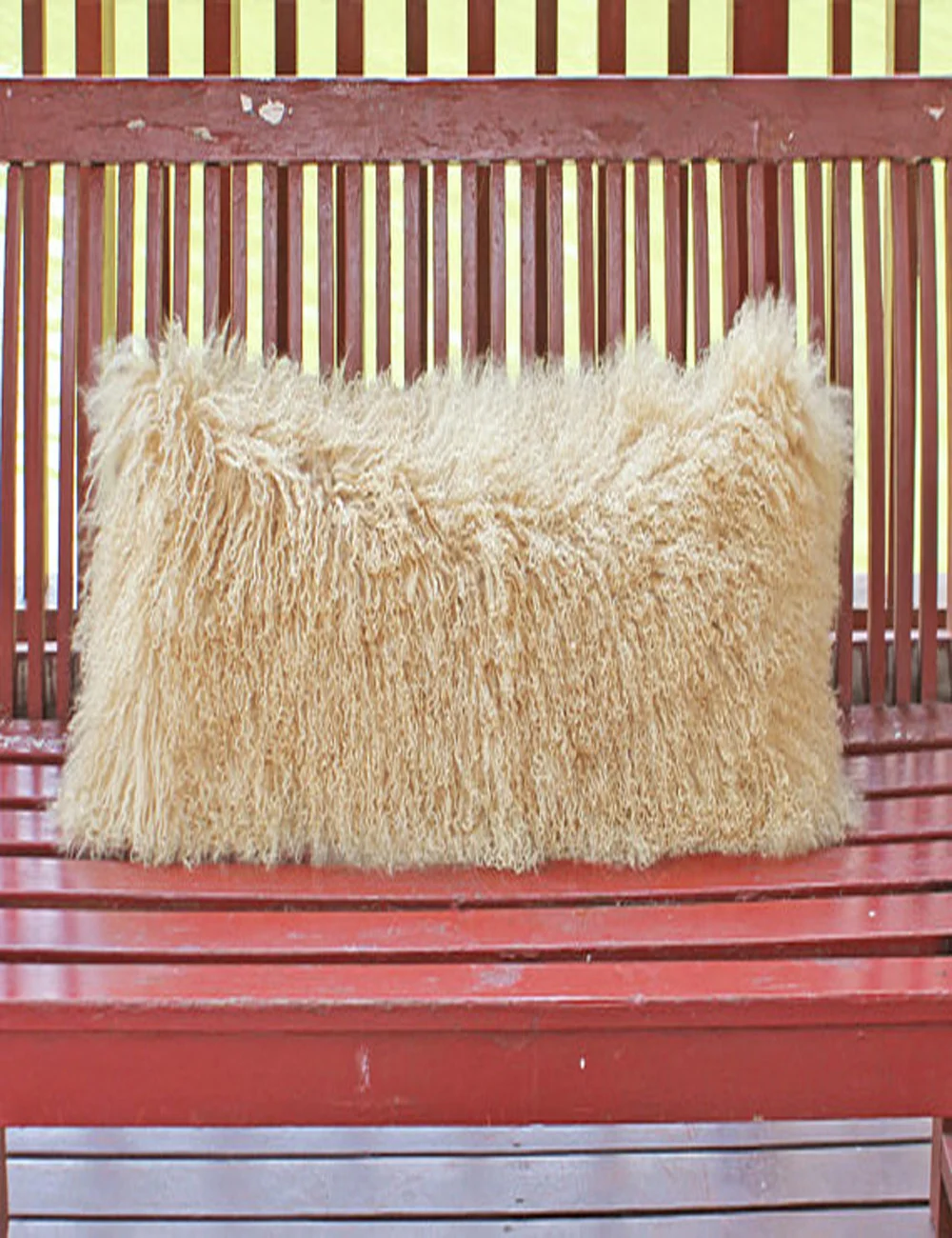 Шарф из меха монгольской наволочка Бежевый натурального тибетской Наволочка на