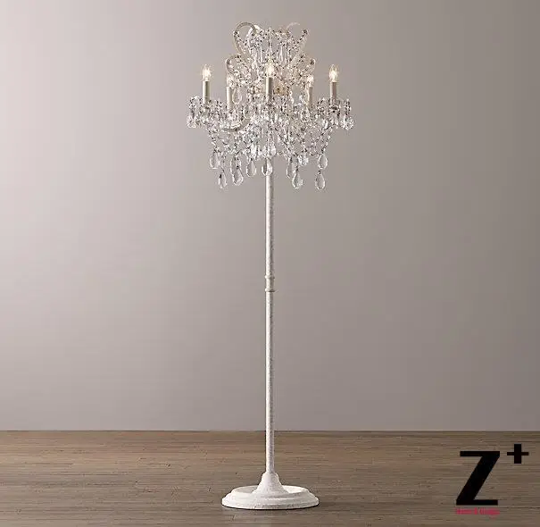 

Replica item Manor court lustre crystal 5-arm floor lamp vintage white aged pewter aged gold free shipping