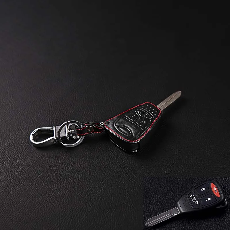 High Quality genuine leather car key cover styling fit for Jeep wrangler Compass Liberty | Автомобили и мотоциклы