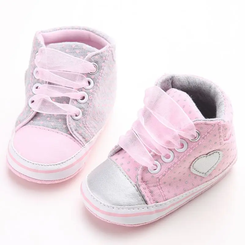

Classic Casual Baby Shoes Toddler Newborn Polka Dots Baby Girls Autumn Lace-Up Sneakers Shoes 0-18 Months
