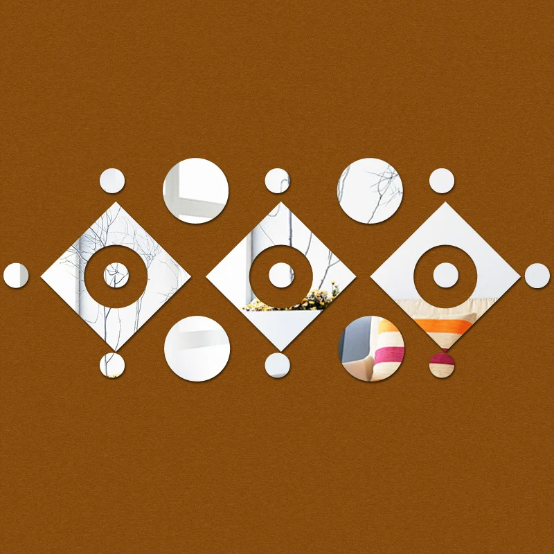 Новая распродажа зеркальные акриловые настенные часы для домашнего декора