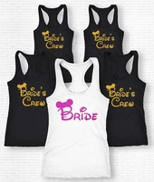 personalized cute mouse wedding bride crew bridesmaind t shirts bachelorette tanks tops t shirts gifts bridal party favors
