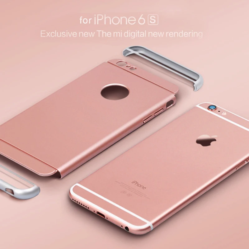 Роскошный тонкий чехол 3 в 1 для Apple iPhone 8 7 6 6s Plus полностью защищенный от падения с
