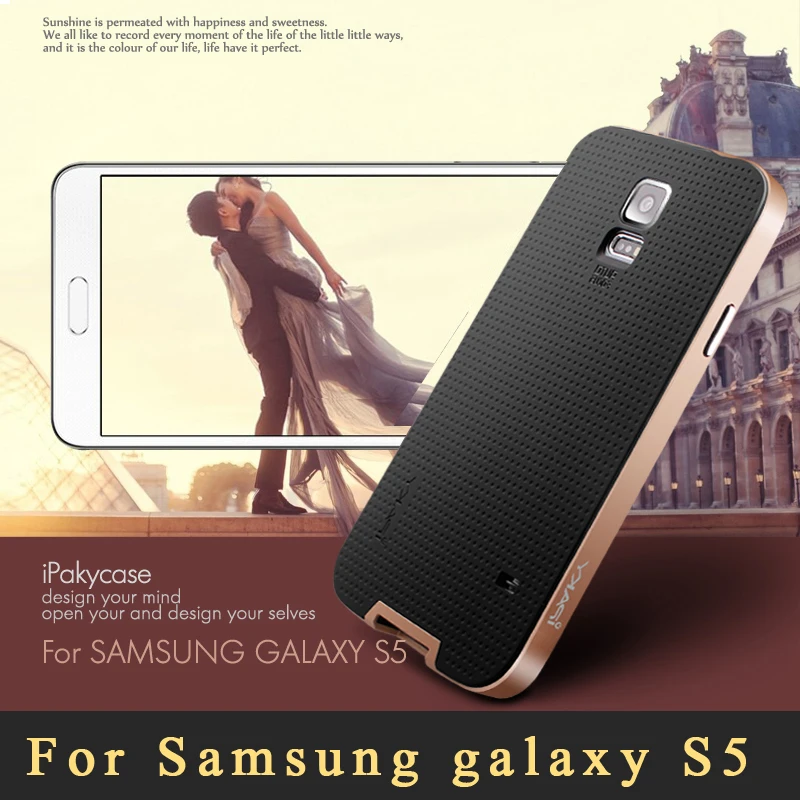 Ipaky Новый Бренд Двойной Слой Нео Броня Чехол для Samsung Galaxy S5 Мода Гибридный Тонкий