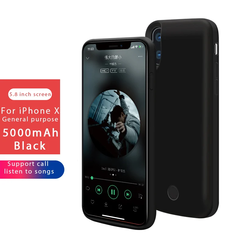 For iPhone X XS Чехол для аккумулятора VVKing 5000 мАч/7200 мАч для iphone 6 6s Plus, чехол 1A, чехол для быстрой зарядки для iphone X XS 7 8 Plus, чехол для внешнего аккумулятора - Цвет: For iPhone X XS