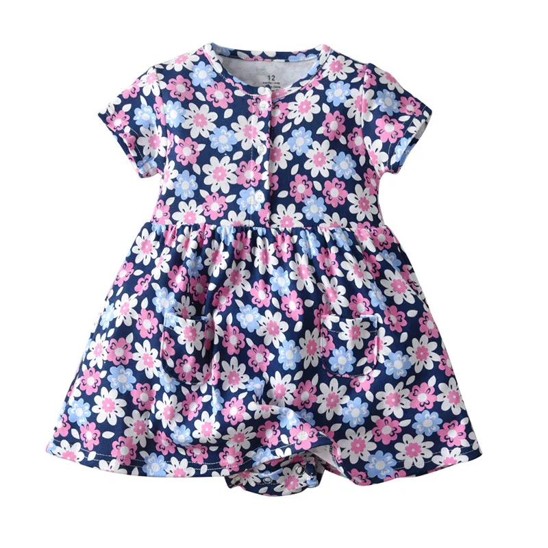 

Baby Girls Christmas Ruffle Flower Unicorn Romper Dress Baby Girls Princess Kids Party Dresses Cotton Newborn Costume Dresses