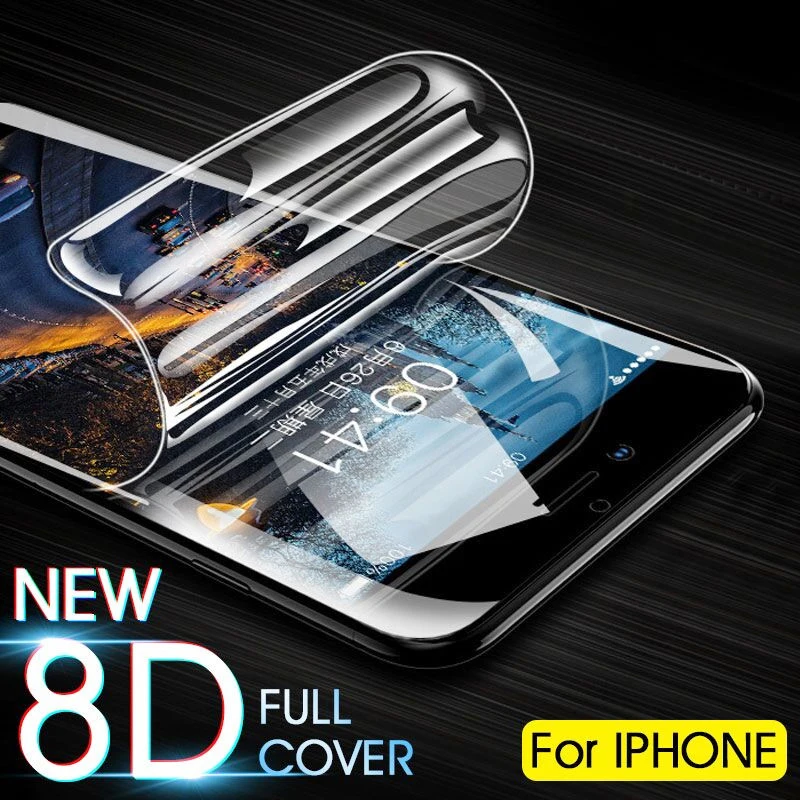 Полное покрытие мягкая Гидрогелевая Защитная пленка для iPhone XS Max XR X 8 Plus 7 6 6S 3D