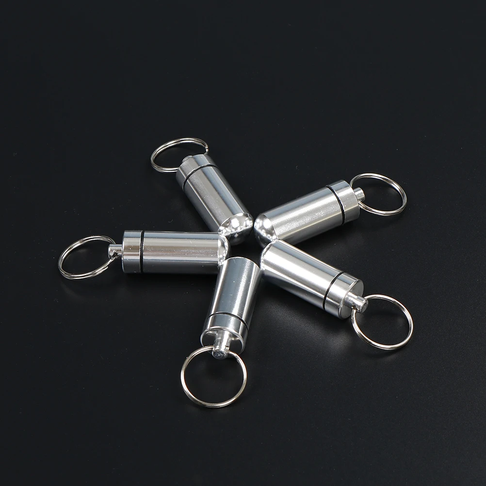 

5PCS Waterproof Pill Holder Box Aluminum Medicine Drug Bottle 10g 48*17mm New