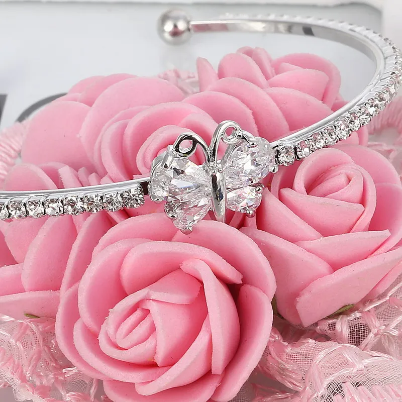 Женские браслеты с фигуркой бабочки MINHIN золотые подарочной коробкой вечерние