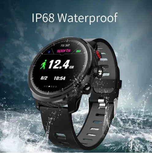 Microwear L5 Смарт-часы монитор сердечного ритма IP68 Водонепроницаемый Bluetooth |