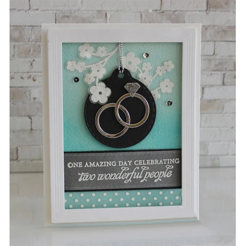 

Diamond Ring Metal Die Cuts Cutting Dies For Scrapbooking Embossing Decorative Crafts DIY Wedding Paper Cards New 2018 Diecut