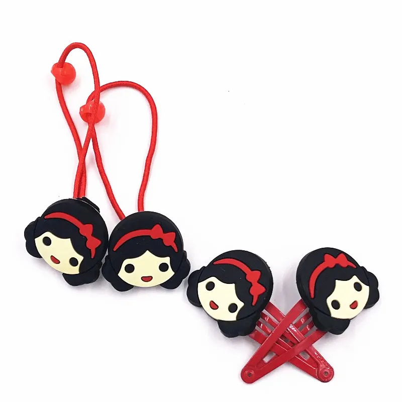 Высокое качество 10 шт. Белоснежка принцесса Детские резинки для волос повязка на