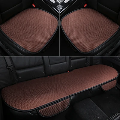 coffee Ice silk чехол для сиденья автомобиля подходит для 99% автомобиля четыре сезона универсальные удобные и дышащие автомобильные аксессуары - Название цвета: coffee