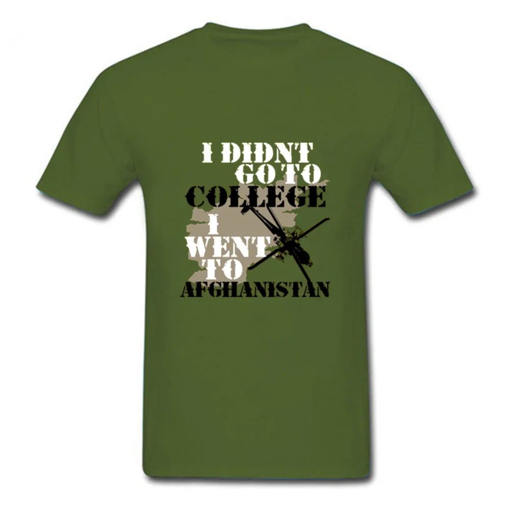 I't Go To College I Went Afghanistan Army Men T Shirt Мужская футболка в стиле аниме хип хоп короткая