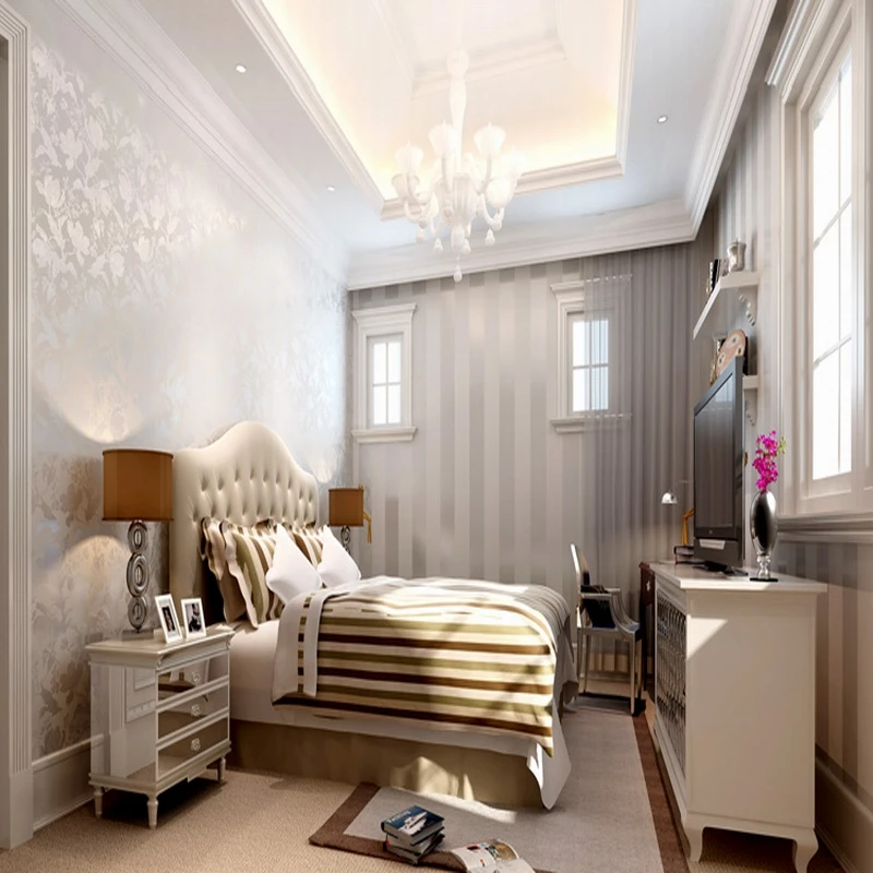 Обои для дома современный декор Papel де Parede рулон 3d Бумага серый черный полосатый