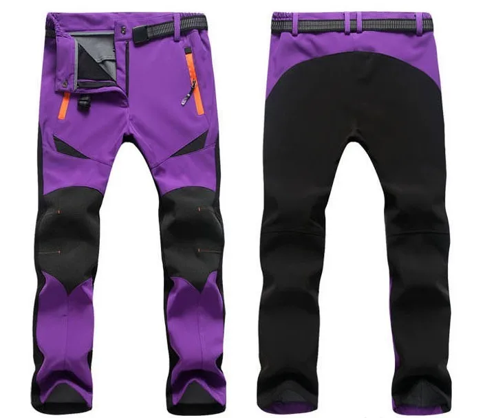 

winter women Outdoor Warmth Fleece Hunting Softshell Pants Female Patchwork Breathable Windproof Camping Trousers