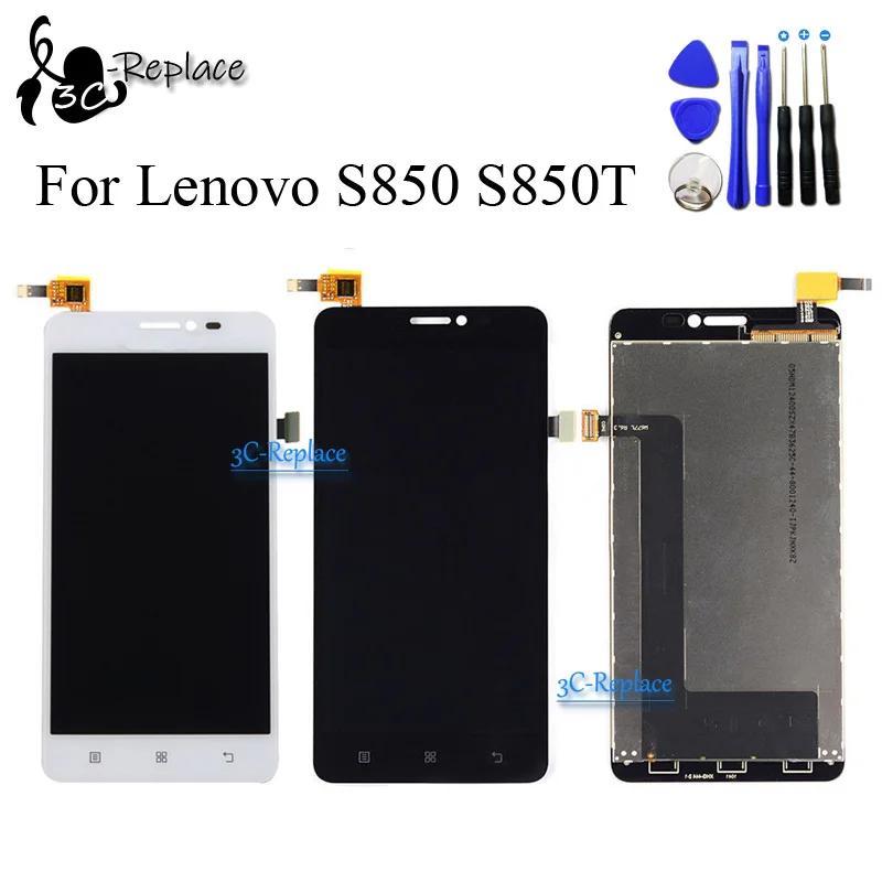 100% протестированный высококачественный черный/белый 5 0 дюймов для Lenovo S850 S850T