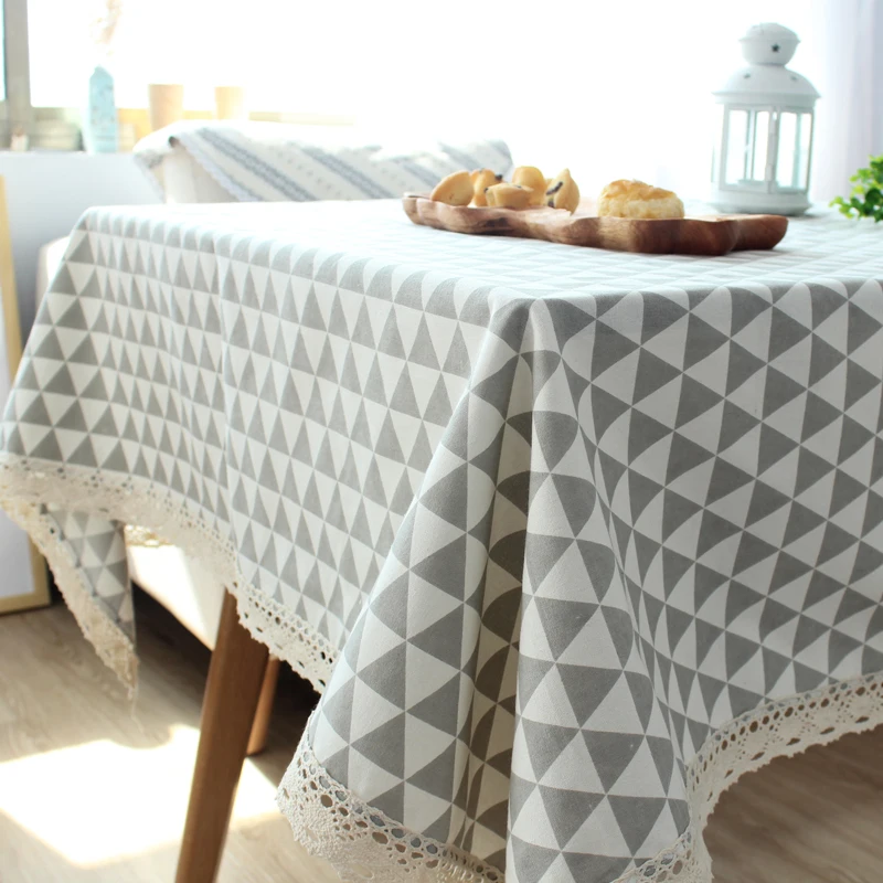 Клетчатая ткань простая Современная прямоугольная скатерть для пикника