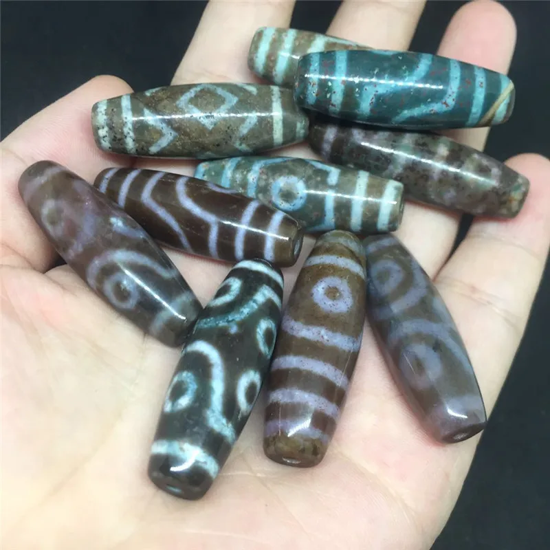 10 шт./лот бусины Cinnabar Dzi для браслета натуральный агат камень DYI Тибетский