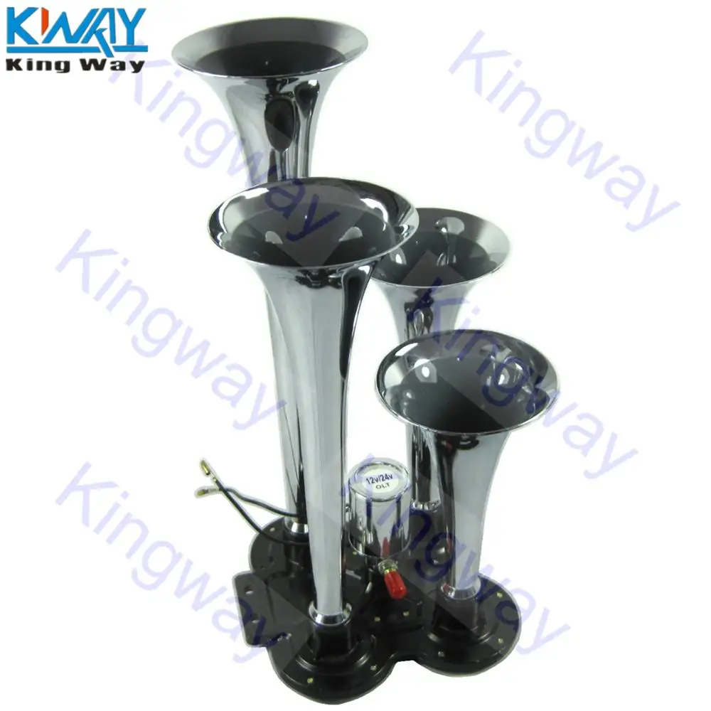 Бесплатная доставка King Way поезд рога комплект громкий двойной 4 трубы w/ 120 PSI 6L