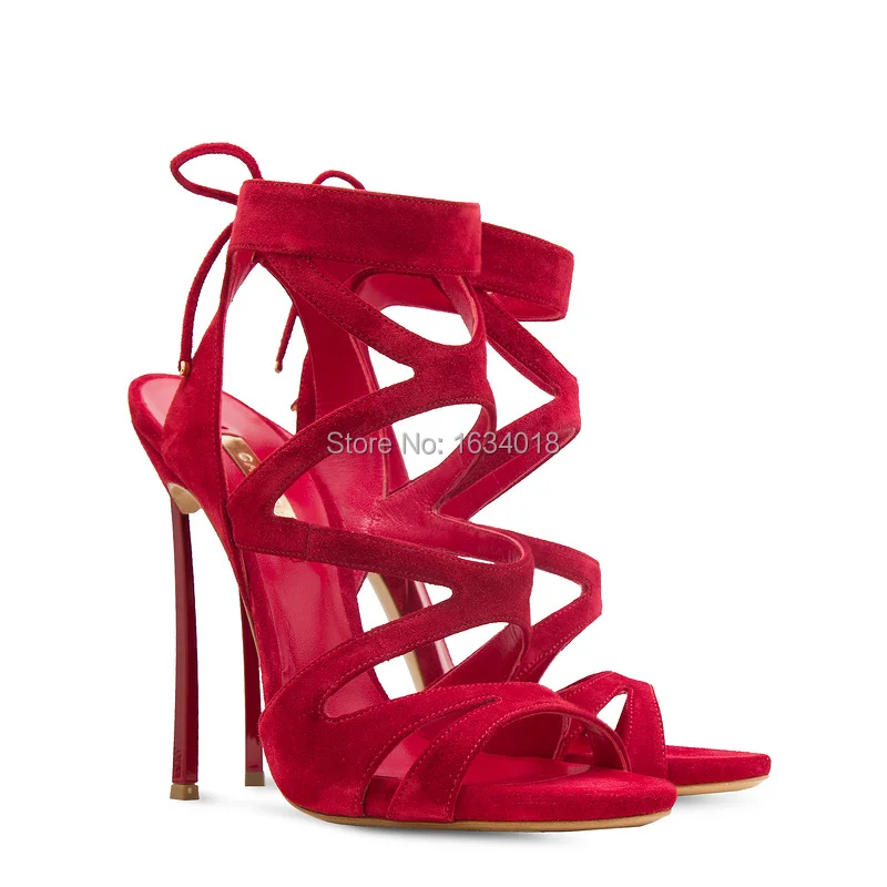 Лучший Бренд Дизайнер Красные Туфли Женщина Металлические Высокой Пятки