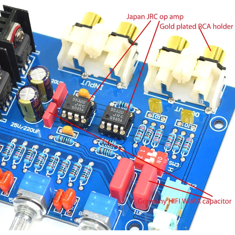 JRC5532 Двойной AC 12 V 18 музыка регулятор громкости HIFI op усилитель предусилитель аудио