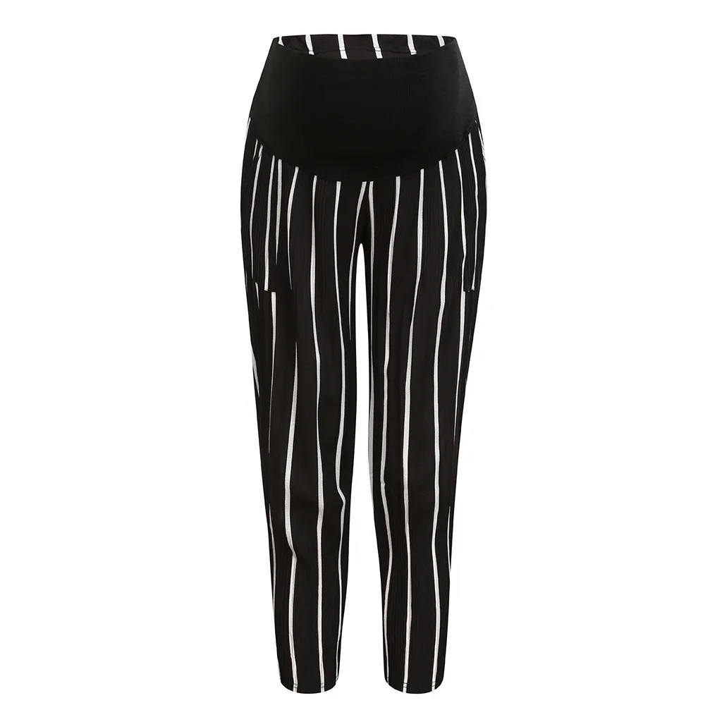 SAGACE/Летние повседневные женские штаны в полоску для беременных модная одежда