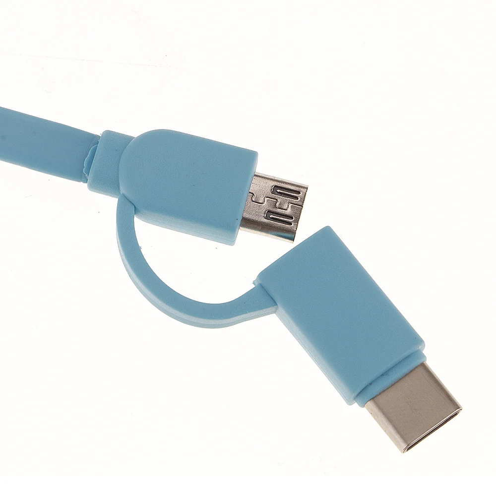 2в1 type C Мужской Micro кабель передачи данных для быстрой зарядки гибкий type-C USB Кабель зарядного устройства для Apple MacBook