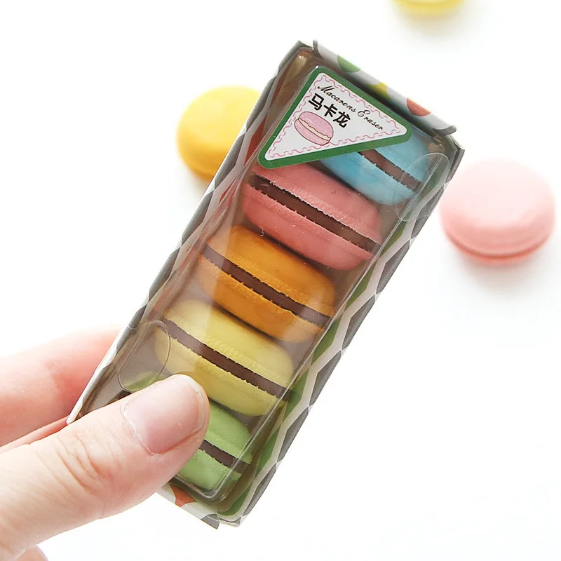 5 шт./компл. резиновые ластики для детей набор ластиков еды Cute Silgi Gum Borracha Escolar Macaron