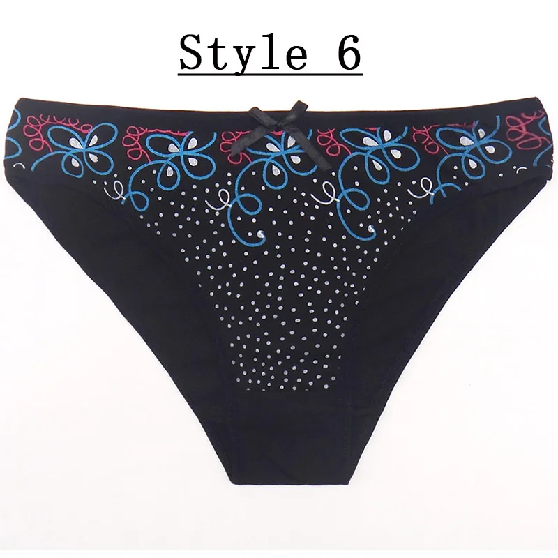 Style 6 1 шт., сексуальное женское нижнее белье с принтом, розовые трусики, соблазнительные милые трусы, высокое качество, хлопок, удобные, дышащие, прочные - Цвет: Style 6