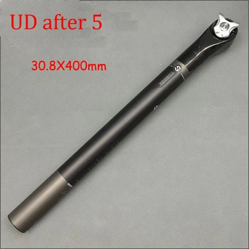 UD 5 degree 30 8 Toseek полный углеродного волокна подседельный штырь для горного велосипеда MTB дорожный велосипед Подседельный штырь сумка удар подседельный 27,2/30,8/31,6*400 мм черный части велосипеда - Цвет: UD 5 degree 30 8