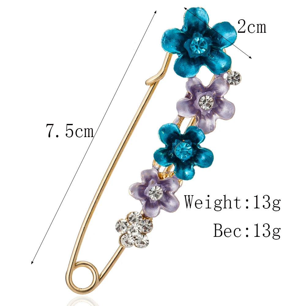 HOCOLE 2018 New Large Vintage Female Pins and Brooches for Women Collar Lapel Flower Rhinestone Brooch Pin Jewelry | Украшения и