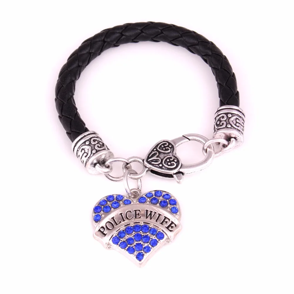 Прямая поставка Очаровательная кожаная Цепочка с кристаллами в форме сердца 15