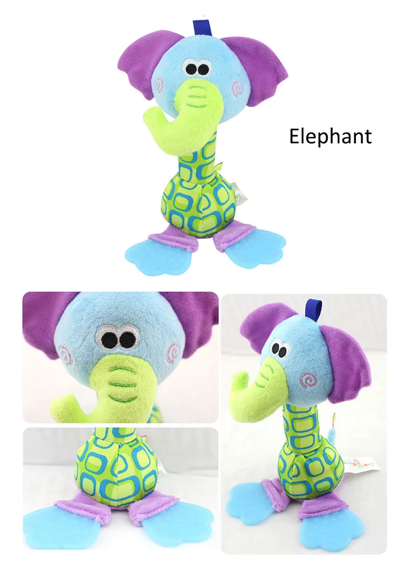 Baby Rattles Giraffe Hand Holding Rattan Bar With Sticky Rubber BB 0-2 year old Toys Short Plush for children | Игрушки и хобби