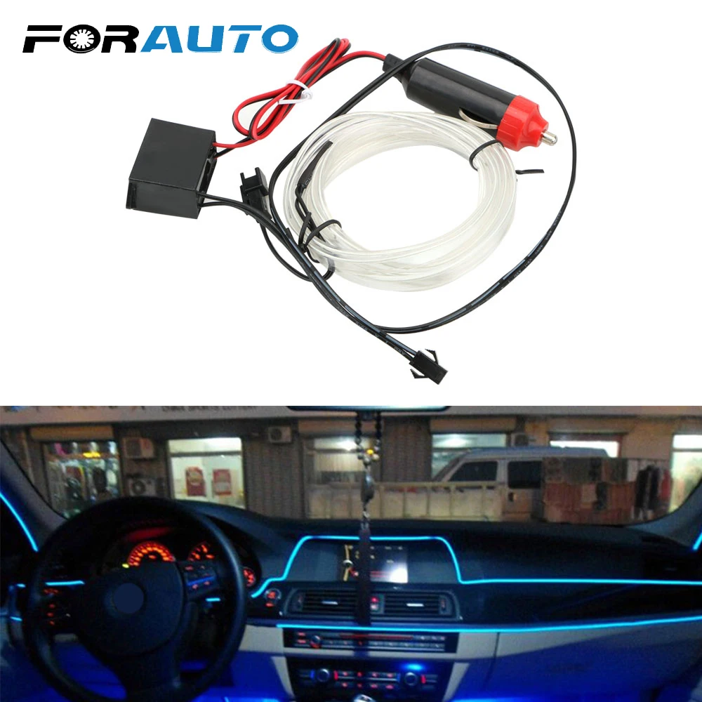 FORAUTO 2 м автомобиля EL провода светильник полоски декоративные светодиодные лампы