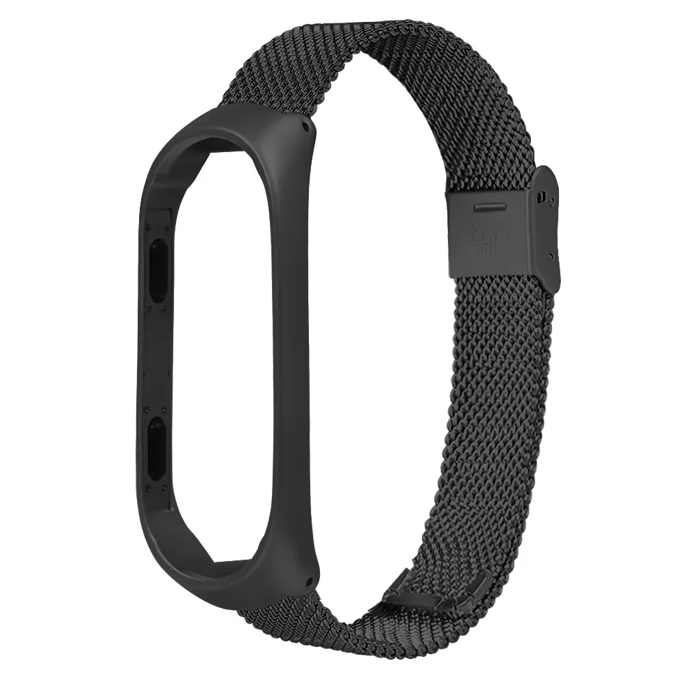 Ремешок для смарт часов Xiaomi Mi Band 3 сменный Браслет Миланская петля из нержавеющей