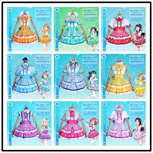 Аниме LoveLive!Sunshine! Сакураучи Рико Косплей Милая горничная одежда косплей костюмы