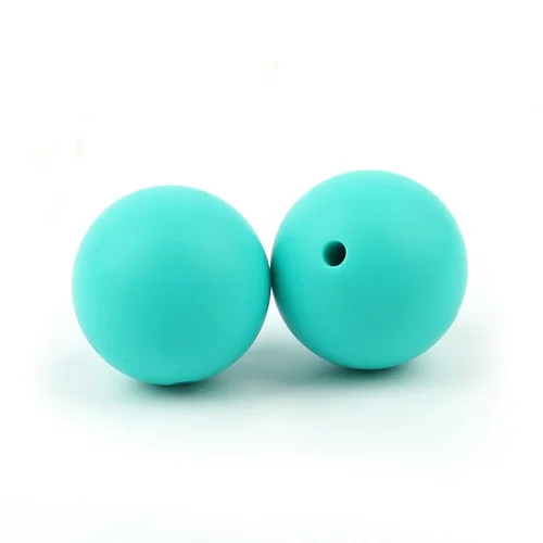 Turquoise TYRY. HU 10 шт Sillicone бусины 15 мм Детские Прорезыватели для зубов аксессуары пищевого силикона силикон без БФА Прорезыватели для зубов - Цвет: Turquoise