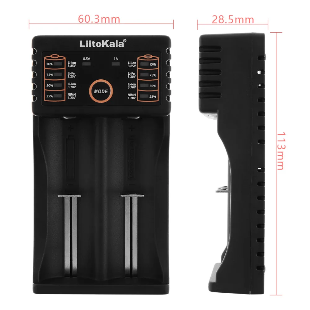 2 независимых слота USB умное зарядное устройство для 1 В 3 7 в 8 AA AAA 26650 18650 18490 18350 17670