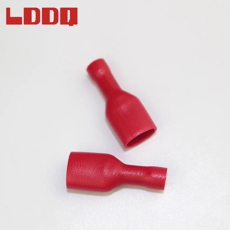 LDDQ 100 шт. красная полностью изолированная гнездовая обжимная Клемма
