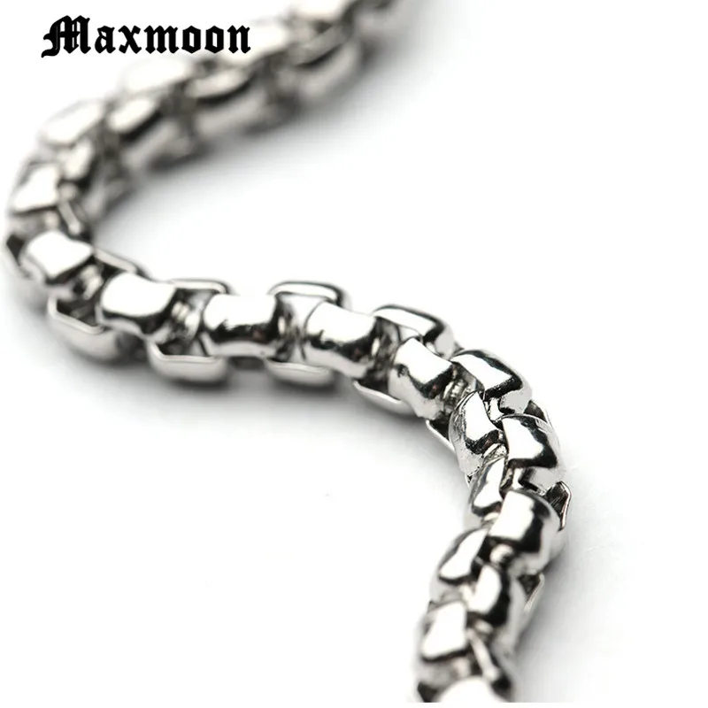 Браслет Maxmoon из нержавеющей стали для мужчин и женщин квадратный браслет-цепочка