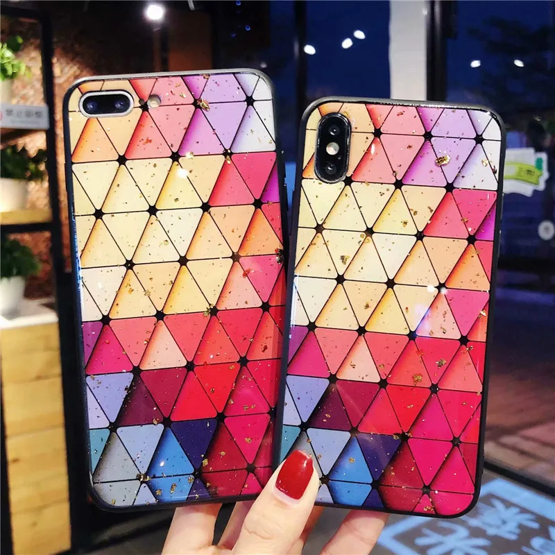 DISCASE эпоксидная 3D Алмазная решетка чехол для телефона iphone 7 8 plus XS MAX XR X 6 6s цветной