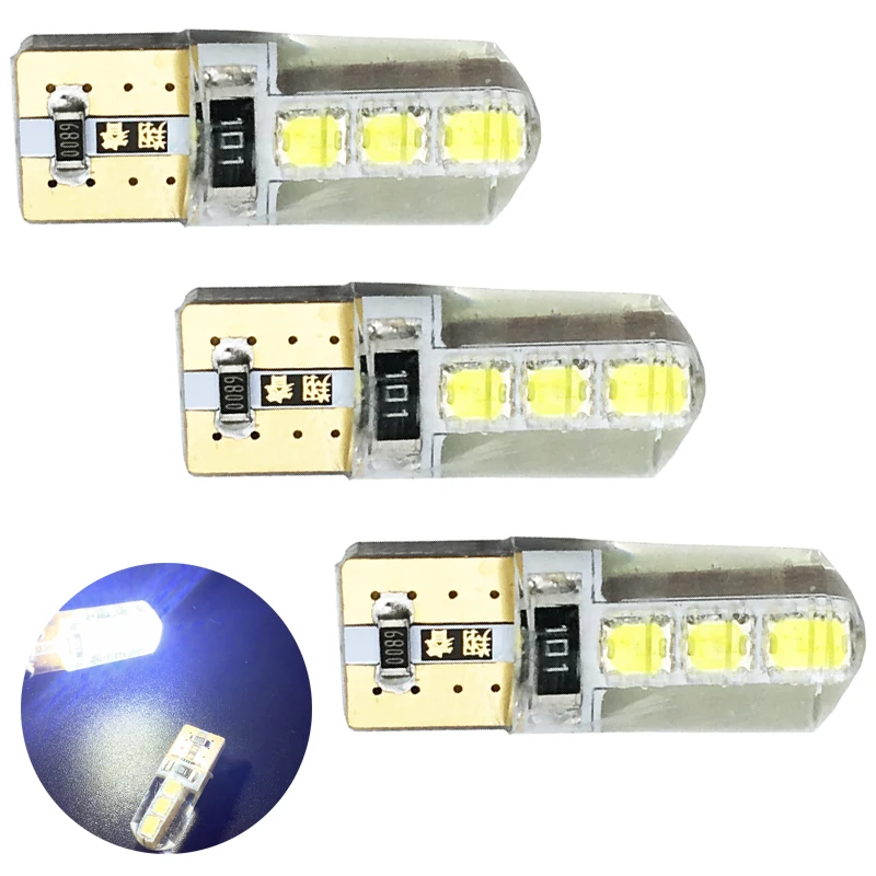 Супер яркий 20X T10 194 168 W5W 1820 6 SMD Силикагель Свет T10 5W5 лампочки автомобильный индикатор просвет Светодиодная лампа для чтения настольная лампа