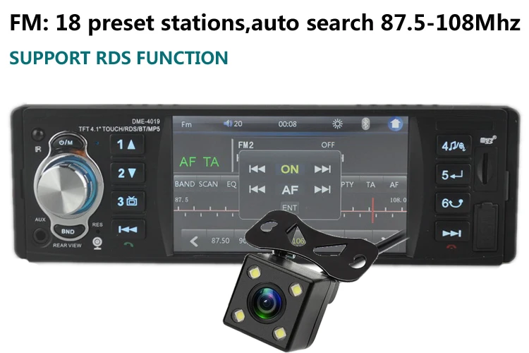 Авторадио Bluetooth Авто ленты MP5 плеер FM AUX/USB зеркальная связь 4,1 дюймов 1 Din сенсорный экран радио стерео радио кассетный плеер