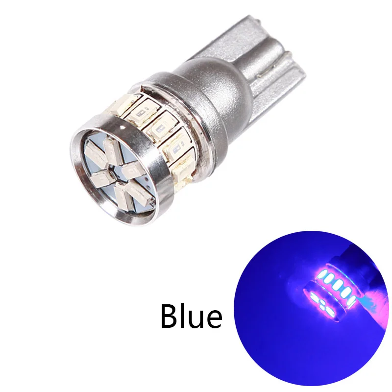 T10 18SMD Blue RXZ 1 шт w5w led T10 светодиодные лампочки Canbus 18SMD 3014 для парковки, сигнальный фонарь, внутренняя Карта Купол фары Дневные ходовые огни 12V Белый Амер яркий - Испускаемый цвет: T10 18SMD Blue