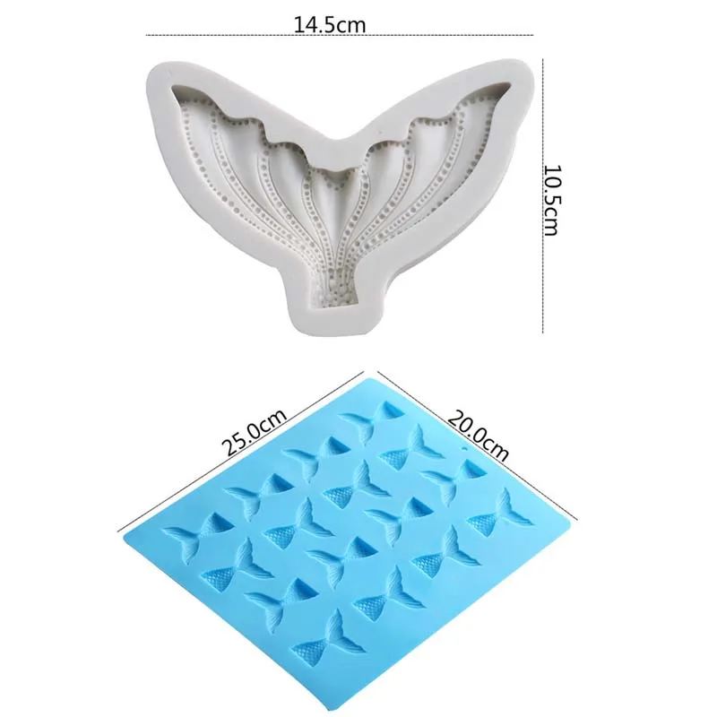 Силиконовая форма для торта Русалочки 3D помадка конфета шоколада Fimo глина