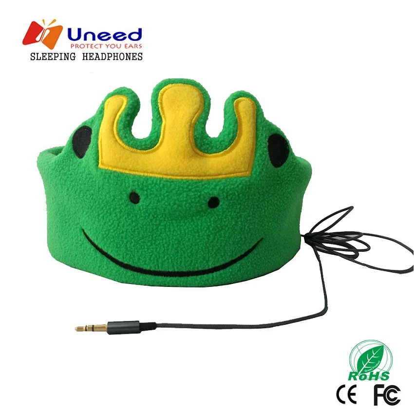 Детские наушники Uneed с повязкой на голову мягкие безопасные для детей Мультяшные