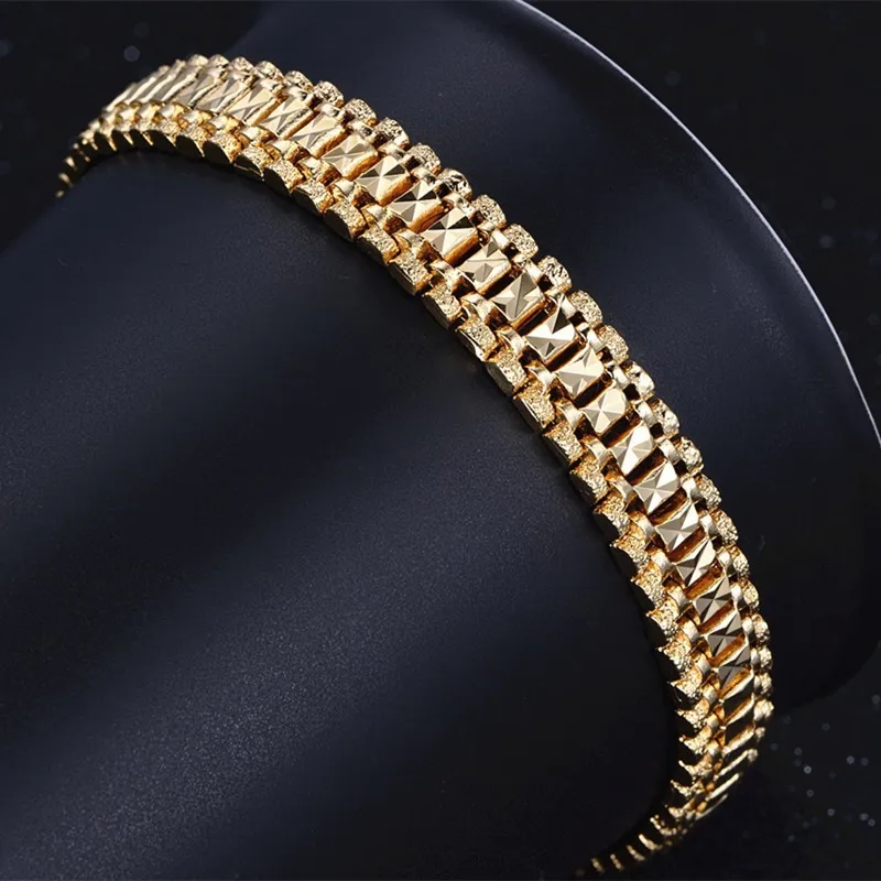 Мужской браслет, Женские Ювелирные изделия, 12 мм, Pulseira Masculine, трендовый золотой цвет, массивная цепочка, браслет, опт, Bileklik для мужчин P166