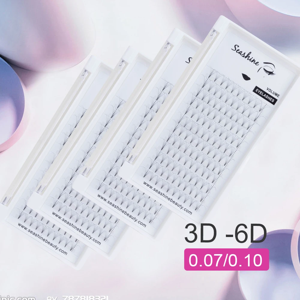 

Seashine Short Stem Premade Fans Eyelashes Extension Handmade Russian Volume Lashes